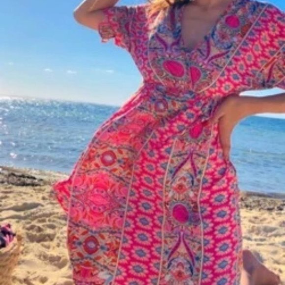 Pink printed Mini Dress - Picture 7 of 10